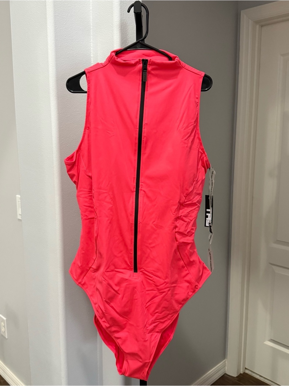 TA3 Sleeveless Surfy One Piece Hot Coral 4X XLong NWT Sculpt Swim - Picture 1 of 7